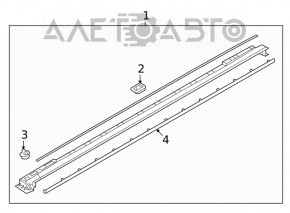 Prag dreapta de fixare Mazda CX-9 16-