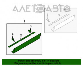 Накладка двери передней правой Mazda CX-9 16- мат OEM