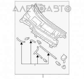 Grila stergatoarelor din plastic dreapta Mazda CX-9 16-