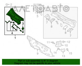 Grila stergatoarelor din plastic dreapta Mazda CX-9 16-