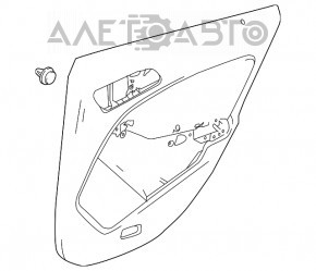 Capacul ușii spate stânga Mercedes CLA 14-19 din piele gri, card.