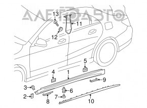 Capac usa fata stanga Mercedes CLA 14-19, stâlp central, zgârieturi.