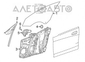 Geam electric cu motor fata stanga Mercedes CLA 14-19