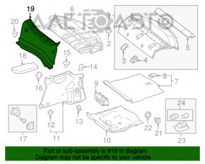 Capac portbagaj Mercedes CLA 14-19 negru