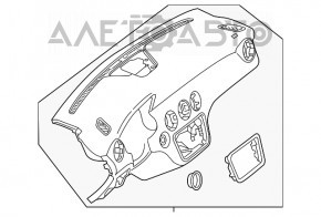 Panoul frontal al torpilei fără AIRBAG Mercedes CLA 14-19