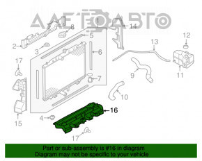 Deflector radiator inferior Nissan Rogue 14-20