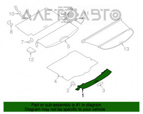 Capac portbagaj Nissan Rogue 14-20 negru, uzat