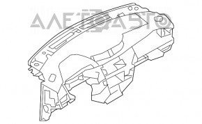 Torpedo panoul frontal fără AIRBAG Nissan Rogue 14-20 bej