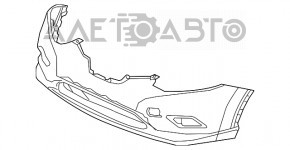 Bara fata goala Nissan Rogue 14-16 alb QAB, suport rupt, indoitura, crapaturi, zgarieturi