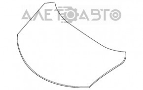 Capota asamblată Nissan Rogue 14-20 argintie K23, aluminiu, lovitură