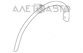 Capacul aripii fata stanga Nissan Rogue 14-20 structura