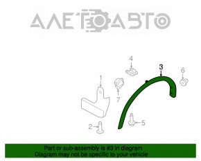 Capacul aripii fata stanga Nissan Rogue 14-20