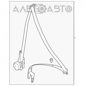 Centura de siguranță pentru pasageri Porsche Cayenne 958 11-14, neagră.