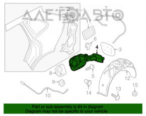 Corpul capacului rezervorului de combustibil Porsche Cayenne 958 11-14