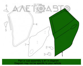 Usa goala spate dreapta Subaru Forester 14-18 SJ grafit 61K mici lovituri