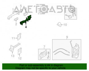 Механизм ручки двери передней правой Subaru Forester 14-18 SJ