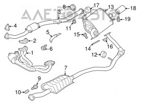 Colector de evacuare cu catalizator pentru Subaru Forester 14-18 SJ 2.5