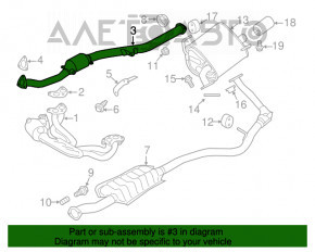 Tubul de admisie cu catalizator pentru Subaru Forester 14-18 SJ 2.5