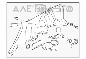 Capacul arcului drept Subaru Forester 14-18 SJ negru, zgâriat, uzat