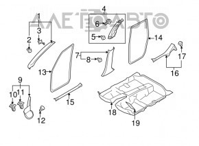 Capac prag fata stanga Subaru Forester 14-18 SJ negru, suport rupt, zgarieturi