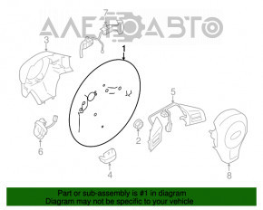 Volan gol Subaru Forester 14-18 SJ, cauciuc negru.