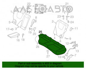 Задний ряд сидений 2 ряд Subaru Forester 14-18 SJ тряпка серая, под чистку