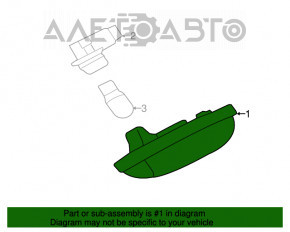 Iluminarea numărului capacului portbagajului dreapta Subaru Legacy 15-19