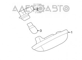 Iluminarea numărului capacului portbagajului dreapta Subaru Legacy 15-19