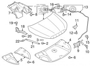 Izolarea capotei Subaru Forester 14-18 SJ