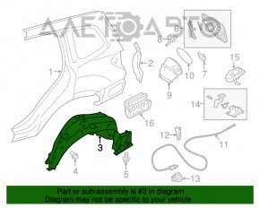 Captuseala aripa spate dreapta Subaru Forester 14-18 SJ nou original OEM