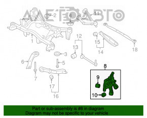 Цапфа задняя правая Subaru Forester 14-18 SJ ржавая