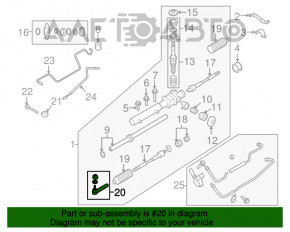 Capăt de direcție stânga pentru Subaru Outback 10-14, nou, neoriginal, JP GROUP.