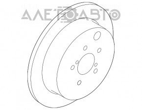 Placă de frână spate stânga Subaru Forester 14-18 SJ 275/10mm ruginită.