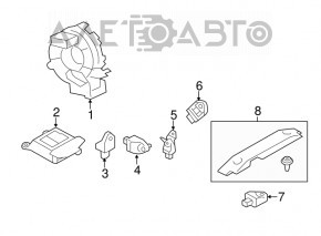 Senzație de siguranță a airbag-ului, stânga, pentru Subaru Forester 14-18 SJ.