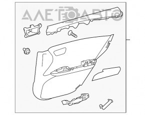 Capacul usii spate dreapta Toyota Avalon 13-18 negru cu insertie bej, crapatura pe piele.