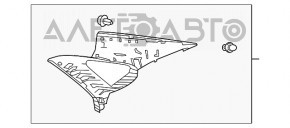 Capac spate dreapta superioara Toyota Avalon 13-18 bej, suportul este rupt.