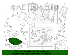 Scaunul șoferului Toyota Avalon 13-18 fără airbag, piele neagră, fără husă, uzată.