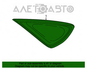 Fereastra din sticla opaca din spate, dreapta, Toyota Avalon 13-18.