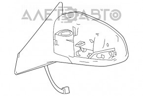 Зеркало боковое левое Toyota Avalon 13-18 BSM, поворотник, подогрев