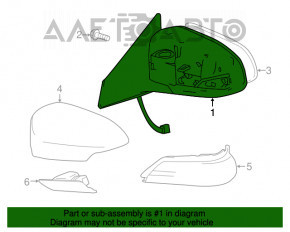 Зеркало боковое левое Toyota Avalon 13-18 BSM, поворотник, подогрев