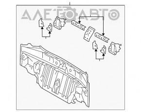 Panoul din spate al Toyota Avalon 13-18 alb 070