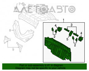 Panoul din spate al Toyota Avalon 13-18, argintiu.