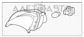 Поворотник левый Toyota Avalon 13-15 песок