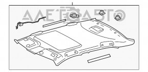 Обшивка потолка Toyota Camry v40 07-09 серая, под люк, под чистку