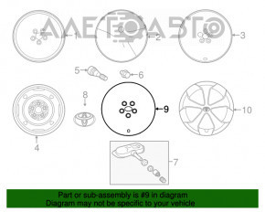 Capac roată R15 Toyota Prius 30 09-12 pre-restilizare tip 2 cu bordură