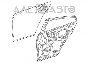 Дверь в сборе задняя левая Toyota Prius 50 16- белый 070, тычка