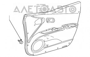 Capacul ușii, cartela frontală stânga Toyota Prius 50 16- negru.