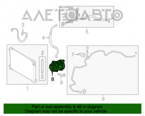 Compresorul de aer condiționat al Toyota Prius 50 16-