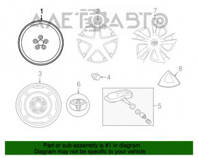 Roată de 15 inch pentru Toyota Prius 50 16 - jantă