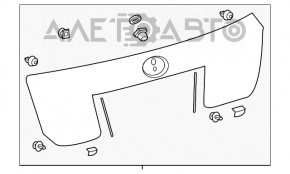 Накладка панель двери багажника Toyota Prius 50 16- новый неоригинал